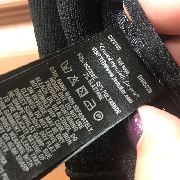 BLACK Ted Baker London NWOT Aurbray SM (4-6) Dress - Picture 7 of 9